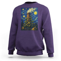 Starry Night Hops Brewery Sweatshirt Vintage Hops Beer Lover Painterly