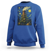 Starry Night Hops Brewery Sweatshirt Vintage Hops Beer Lover Painterly