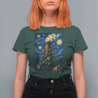 Starry Night Hops Brewery T Shirt For Women Vintage Hops Beer Lover Painterly