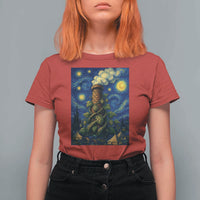 Starry Night Hops Brewery T Shirt For Women Vintage Hops Beer Lover Painterly