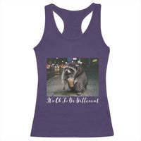 Its Ok To Be Different Jimothy Raccoon Racerback Tank Top Funny Short Spine Wildlife
