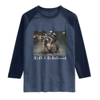 Its Ok To Be Different Jimothy Raccoon Raglan Shirt Funny Short Spine Wildlife
