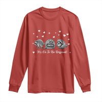 Its Ok To Be Different Jimothy Raccoon Long Sleeve Shirt Cute Trash Panda Viral Animal Lover Gift