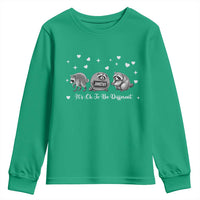 Its Ok To Be Different Jimothy Raccoon Youth Sweatshirt Cute Trash Panda Viral Animal Lover Gift