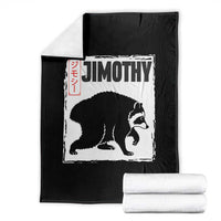 Jimothy The Raccoon Throw Blanket Japanese Style Trash Panda Graphic