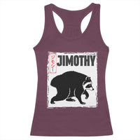Jimothy The Raccoon Racerback Tank Top Japanese Style Trash Panda Graphic