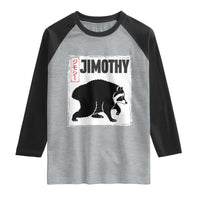 Jimothy The Raccoon Raglan Shirt Japanese Style Trash Panda Graphic