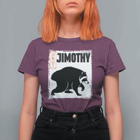 Jimothy The Raccoon T Shirt For Women Japanese Style Trash Panda Graphic