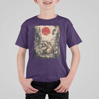 Vintage Japanese Ukiyoe Raccoon T Shirt For Kid Seattle Short Spine Trash Panda