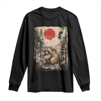 Vintage Japanese Ukiyoe Raccoon Long Sleeve Shirt Seattle Short Spine Trash Panda