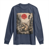 Vintage Japanese Ukiyoe Raccoon Long Sleeve Shirt Seattle Short Spine Trash Panda