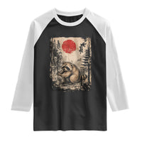 Vintage Japanese Ukiyoe Raccoon Raglan Shirt Seattle Short Spine Trash Panda