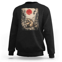 Vintage Japanese Ukiyoe Raccoon Sweatshirt Seattle Short Spine Trash Panda
