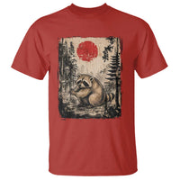 Vintage Japanese Ukiyoe Raccoon T Shirt Seattle Short Spine Trash Panda