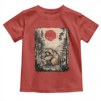 Vintage Japanese Ukiyoe Raccoon Toddler T Shirt Seattle Short Spine Trash Panda