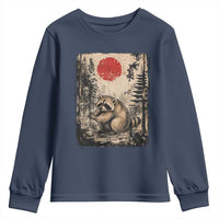 Vintage Japanese Ukiyoe Raccoon Youth Sweatshirt Seattle Short Spine Trash Panda