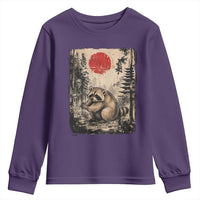 Vintage Japanese Ukiyoe Raccoon Youth Sweatshirt Seattle Short Spine Trash Panda