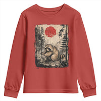 Vintage Japanese Ukiyoe Raccoon Youth Sweatshirt Seattle Short Spine Trash Panda