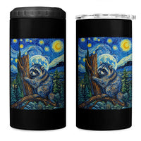 Seattle Trash Panda Starry Night Graphic 4 in 1 Can Cooler Tumbler Funny Short King Raccoon