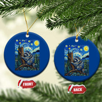 Seattle Trash Panda Starry Night Graphic Ceramic Ornament Funny Short King Raccoon