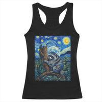 Seattle Trash Panda Starry Night Graphic Racerback Tank Top Funny Short King Raccoon