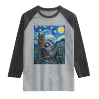 Seattle Trash Panda Starry Night Graphic Raglan Shirt Funny Short King Raccoon