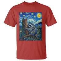 Seattle Trash Panda Starry Night Graphic T Shirt Funny Short King Raccoon
