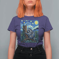 Seattle Trash Panda Starry Night Graphic T Shirt For Women Funny Short King Raccoon