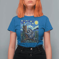Seattle Trash Panda Starry Night Graphic T Shirt For Women Funny Short King Raccoon