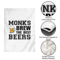 Monks Brew The Best Beers Garden Flag Funny Craft Beer Brewer