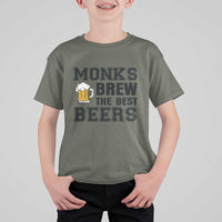 Monks Brew The Best Beers T Shirt For Kid Funny Craft Beer Brewer