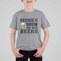 Monks Brew The Best Beers T Shirt For Kid Funny Craft Beer Brewer