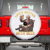 George Washington Lifes Better With Beer Spare Tire Cover Funny Founding Father Beer Lover