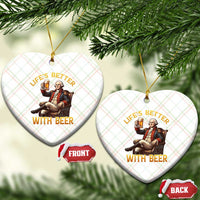George Washington Lifes Better With Beer Ceramic Ornament Funny Founding Father Beer Lover