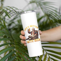 George Washington Lifes Better With Beer Skinny Tumbler Funny Founding Father Beer Lover
