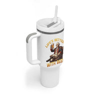 George Washington Lifes Better With Beer Tumbler With Handle Funny Founding Father Beer Lover