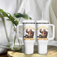 George Washington Lifes Better With Beer Tumbler With Handle Funny Founding Father Beer Lover