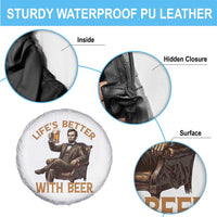 Abraham Lincoln Lifes Better With Beer Spare Tire Cover Funny American President Beer Lover