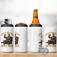 Abraham Lincoln Lifes Better With Beer 4 in 1 Can Cooler Tumbler Funny American President Beer Lover