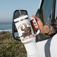Abraham Lincoln Lifes Better With Beer Tumbler With Handle Funny American President Beer Lover