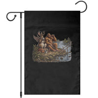Funny Wolpertinger Bigfoot Fishing Garden Flag Beer Drinking Cryptid Fisherman Gift