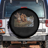 Funny Wolpertinger Bigfoot Fishing Spare Tire Cover Beer Drinking Cryptid Fisherman Gift
