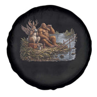 Funny Wolpertinger Bigfoot Fishing Spare Tire Cover Beer Drinking Cryptid Fisherman Gift