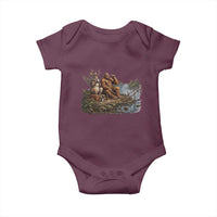 Funny Wolpertinger Bigfoot Fishing Baby Onesie Beer Drinking Cryptid Fisherman Gift