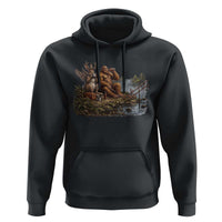 Funny Wolpertinger Bigfoot Fishing Hoodie Beer Drinking Cryptid Fisherman Gift
