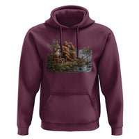 Funny Wolpertinger Bigfoot Fishing Hoodie Beer Drinking Cryptid Fisherman Gift
