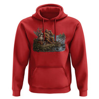 Funny Wolpertinger Bigfoot Fishing Hoodie Beer Drinking Cryptid Fisherman Gift