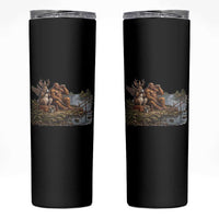 Funny Wolpertinger Bigfoot Fishing Skinny Tumbler Beer Drinking Cryptid Fisherman Gift