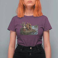 Funny Wolpertinger Bigfoot Fishing T Shirt For Women Beer Drinking Cryptid Fisherman Gift