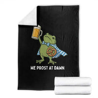 Funny Frog Oktoberfest Bavarian Beer Lover Throw Blanket We Prost At Dawn